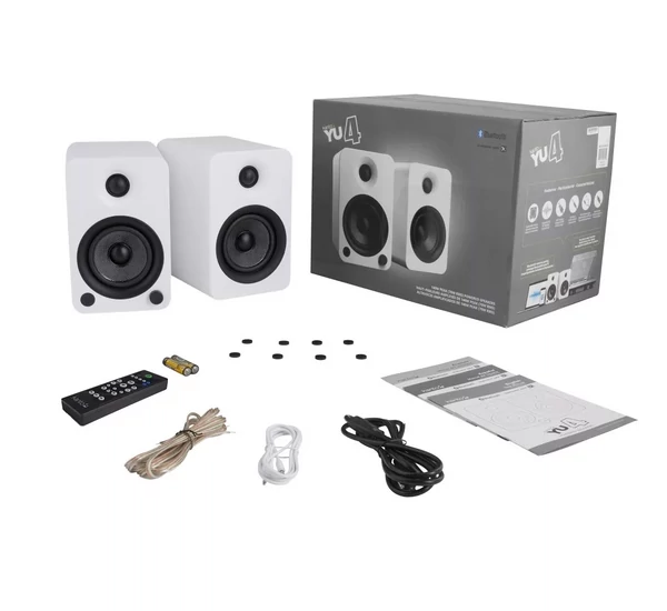 Kanto Audio YU4 Aktív Bluetooth hangfal, lakk fehér