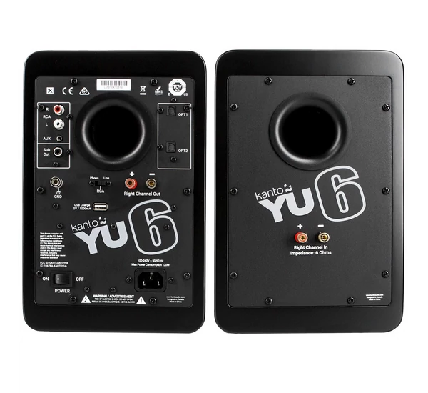 Kanto Audio YU6 Aktív Bluetooth hangfal, matt fehér