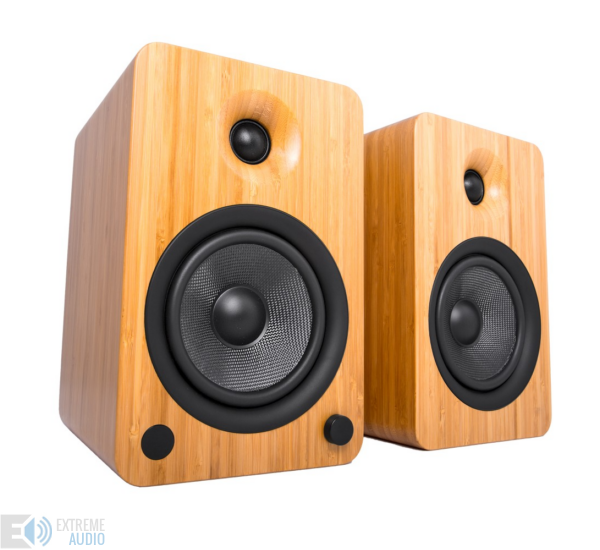 Kanto Audio YU6 Aktív Bluetooth hangfal, bambusz