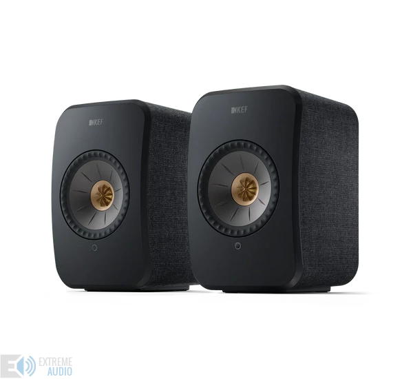 KEF LSX II Wireless polcsugárzó pár (Carbon Black), fekete