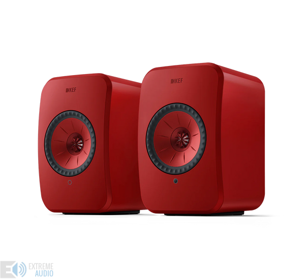 KEF LSX II Wireless polcsugárzó pár (Lava Red), piros