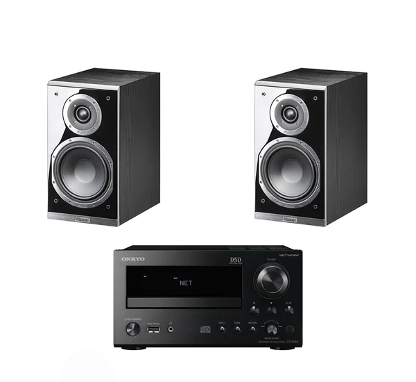 Onkyo CR-N765 fekete + Magnat Shadow 203 fekete polcsugárzó sztereó szett