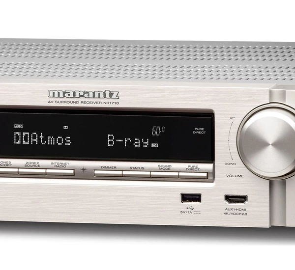 Marantz NR1710 házimozi rádióerősítő, ezüst-arany