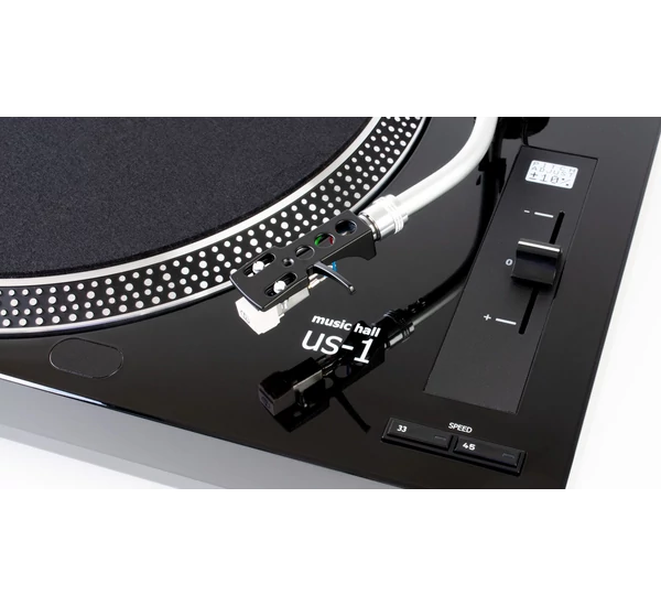 Music Hall MMF-US1 lemezjátszó AT3600L hangszedővel, zongoralakk fekete (Bemutató darab)