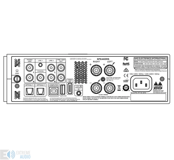 NAD D 3045 hibrid digitális DAC erősítő