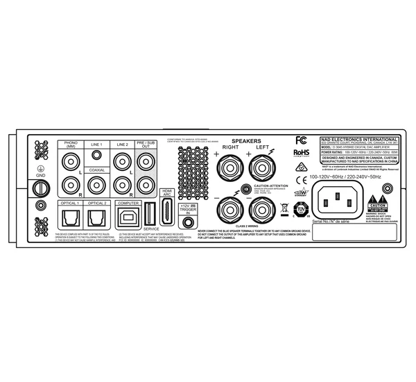 NAD D 3045 hibrid digitális DAC erősítő