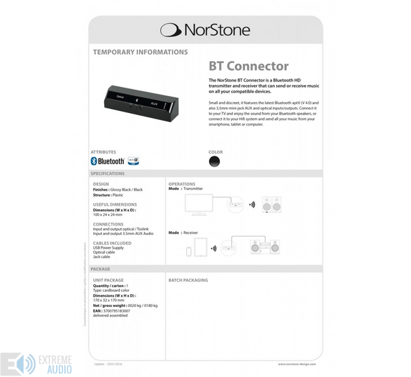 NorStone BT Connector Hifi APTX - Récepteurs Bluetooth