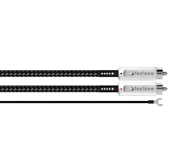 NORSTONE JURA RCA Grounded ezüstözött audio összekötő kábel, 0.6 méter