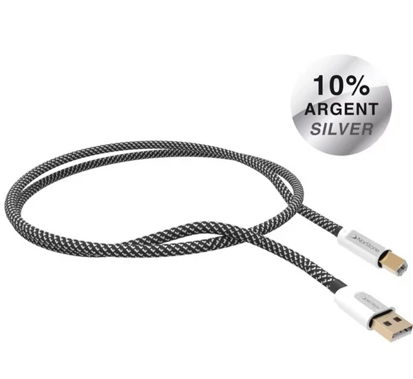 NorStone Jura USB A-B ezüstözött összekötő kábel, 3 méter