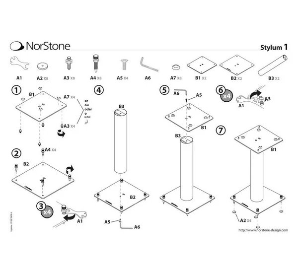 NorStone Stylum 1 hangfal állvány, fekete