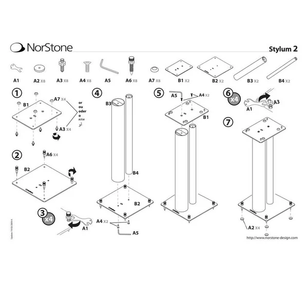 NorStone Stylum 2 hangfal állvány, fekete