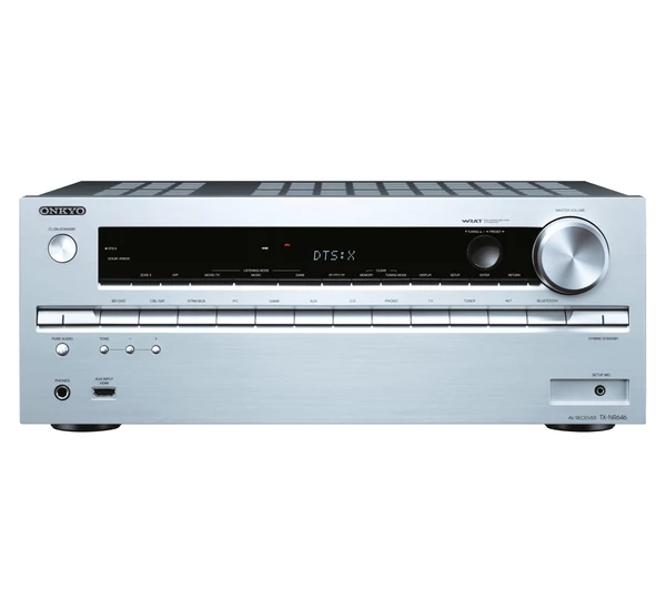 Onkyo TX-NR646 7.2 hálózatképes UHD házimozi erősítő, ezüst