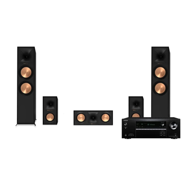 Onkyo TX-SR494 DAB + Klipsch R-800F 5.0 házimozi szett, fekete
