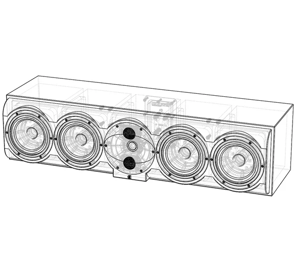 Perlisten S7c centersugárzó, zongoralakk fekete