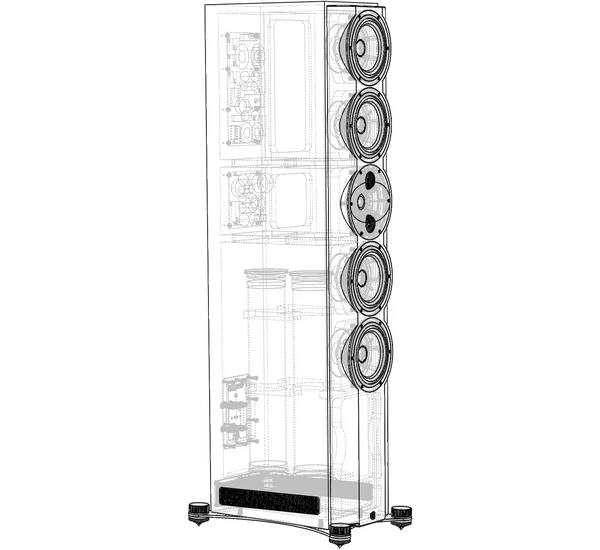 Perlisten S7t frontsugárzó, zongoralakk fekete