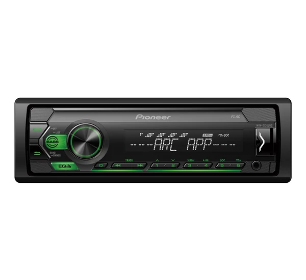 Pioneer MVH-S120UBG USB/AUX autóhifi fejegység, zöld kijelző