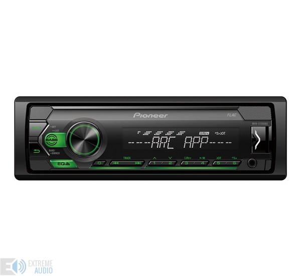 Pioneer MVH-S120UBG USB/AUX autóhifi fejegység, zöld kijelző