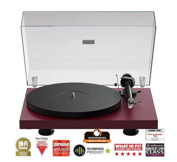 PRO-JECT Debut EVO 2 lemezjátszó (MM EVO hangszedő) - matt bor vörös