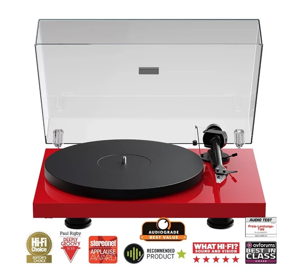 PRO-JECT Debut EVO 2 lemezjátszó (MM EVO hangszedő) - lakk piros