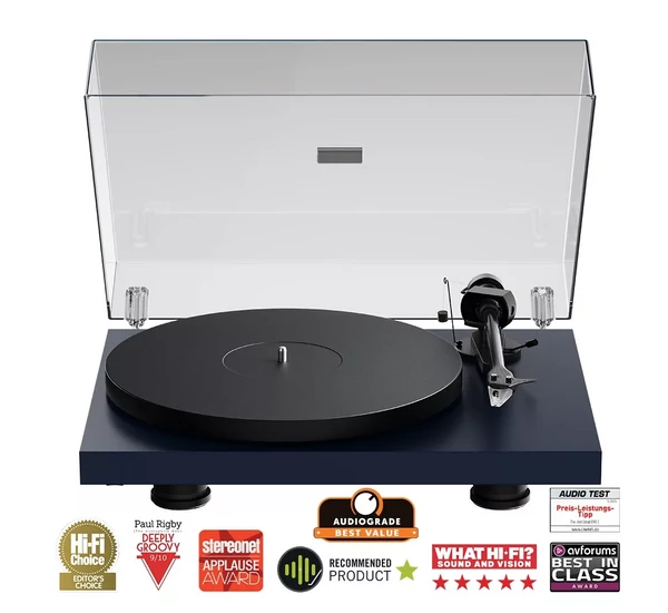 PRO-JECT Debut EVO 2 lemezjátszó (MM EVO hangszedő) - matt acél-kék