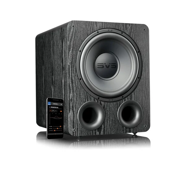 SVS PB-1000 Pro aktív mélysugárzó, fekete tölgy