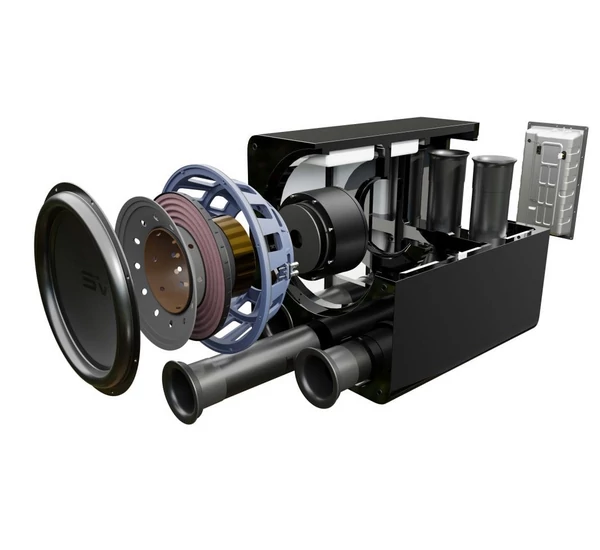 SVS PB-17 Ultra R|Evolution High-End aktív mélysugárzó, magasfényű fekete