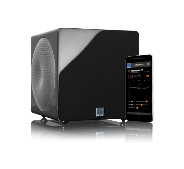 SVS 3000 Micro aktív mélysugárzó, magasfényű fekete