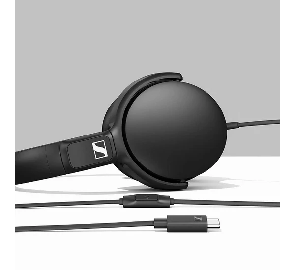 SENNHEISER HD 400U vezetékes fejhallgató USB-C, fekete