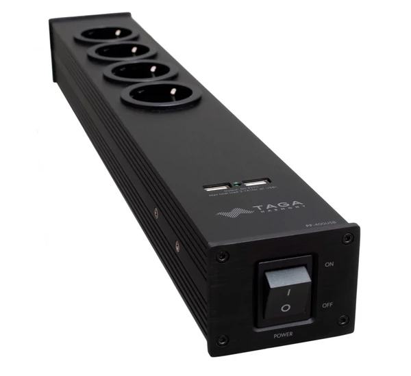 Taga Harmony PF-400USB hálózati szűrő, fekete