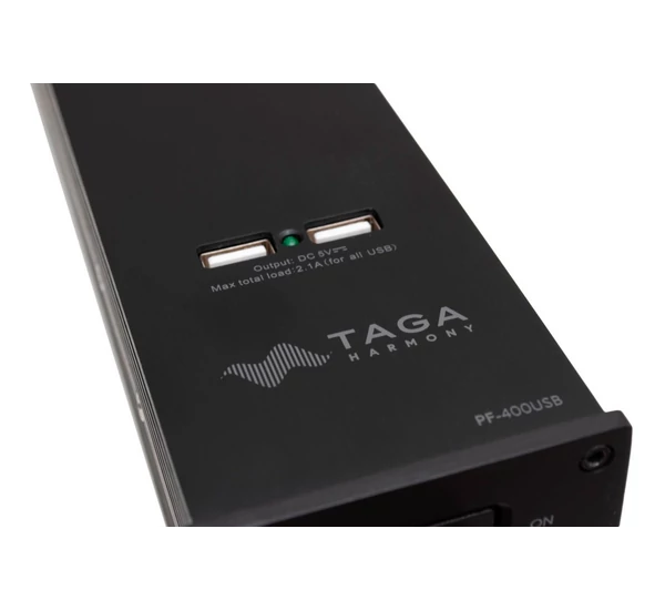 Taga Harmony PF-400USB hálózati szűrő, fekete
