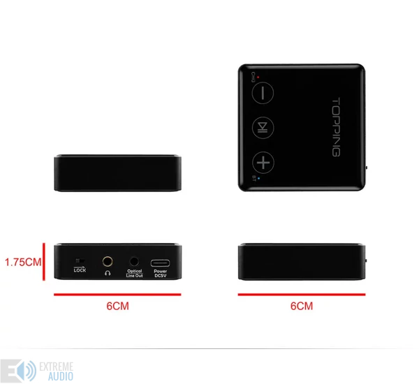 TOPPING BC3 Bluetooth HUB és DAC (24Bit 96kHz), fekete