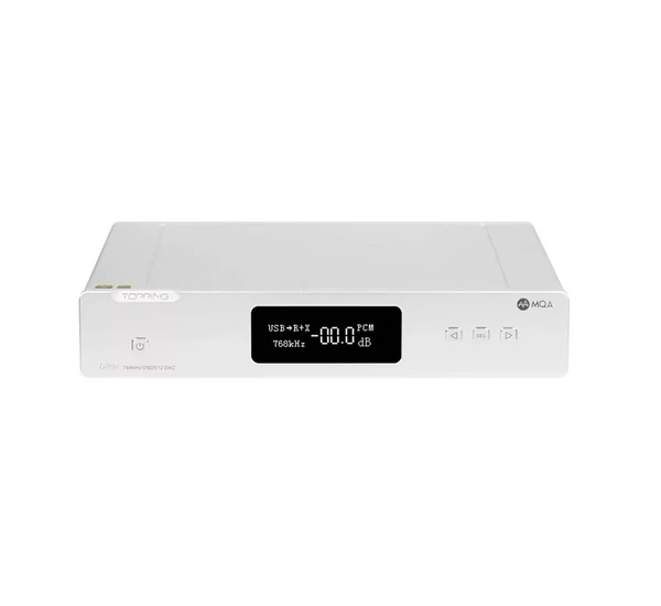 TOPPING D70S asztali DAC (MQA támogatással 32bit 768KHz DSD512), ezüst