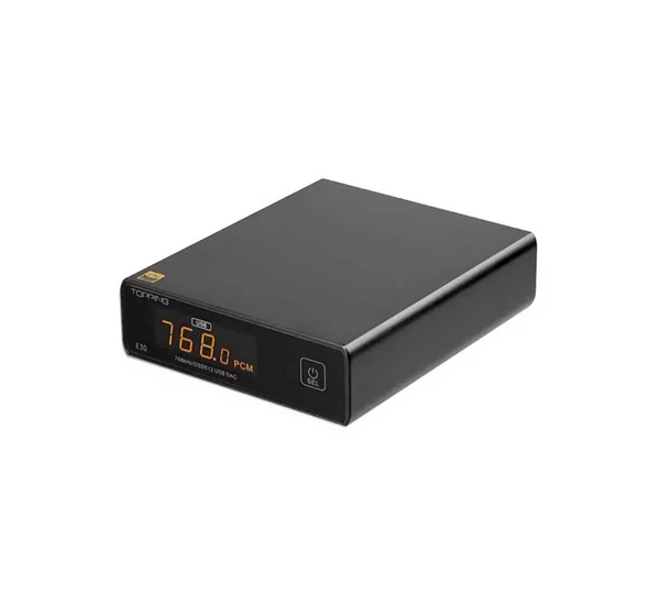 TOPPING E30 asztali DAC (32bit 768kHz DSD512), fekete