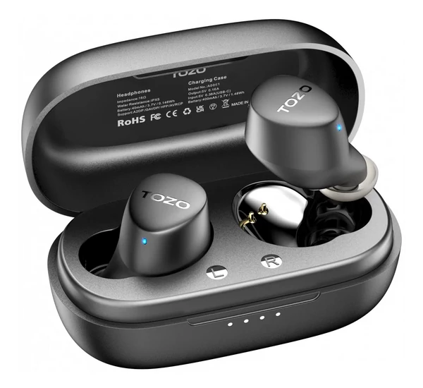 TOZO Agile Dots TWS fülhallgató, fekete