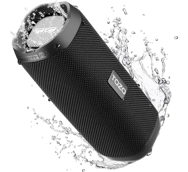 TOZO PA2 hordozható Bluetooth hangszóró, fekete