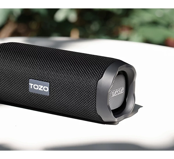 TOZO PA2 hordozható Bluetooth hangszóró, fekete