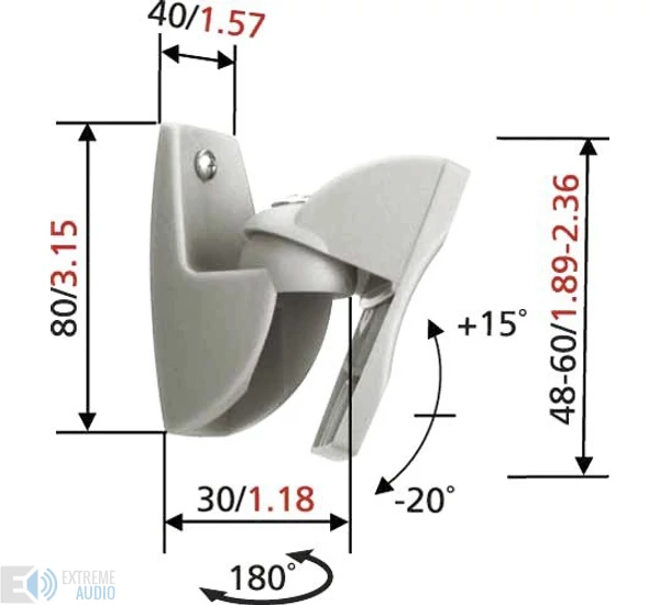 Vogel's VLB 500 falikonzol (pár), fekete