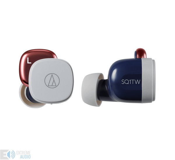 Audio-Technica ATH-SQ1TW True Wireless fülhallgató, navy kék/piros