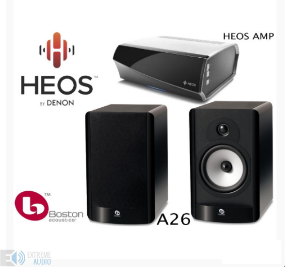 Denon HEOS AMP zóna lejátszó beépített erősítővel+Boston Acoustics A26