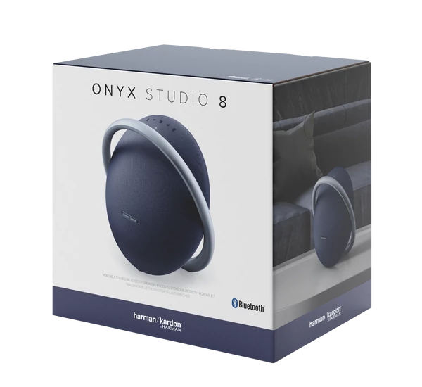 Harman Kardon Onyx Studio 8, hordozható Bluetooth hangszóró, kék