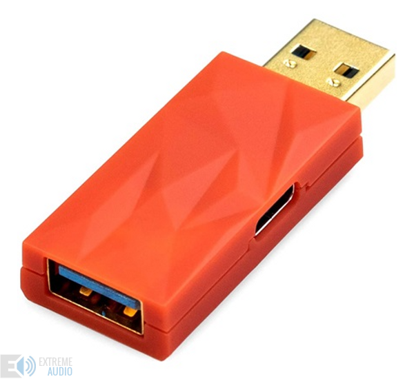 iFi Audio iDefender+ AA USB 3.0 A -> USB 3.0 A M/F aktív zavarszűrő, piros