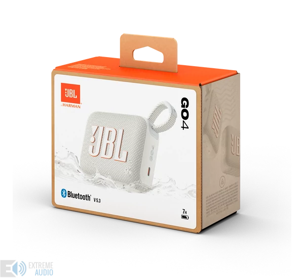 JBL GO 4  hordozható bluetooth hangszóró, fehér