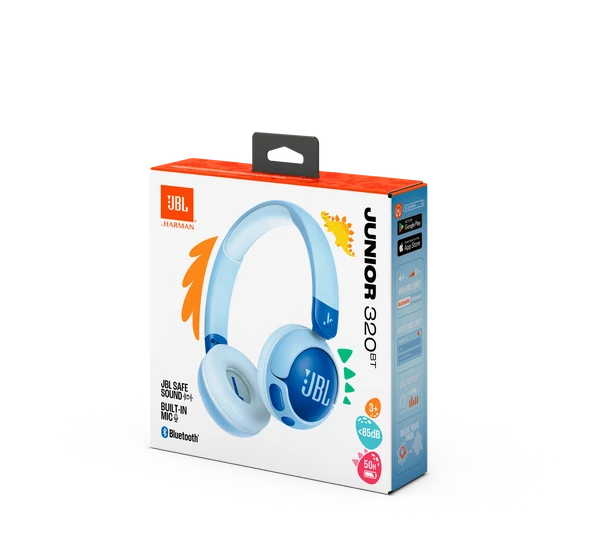 JBL JUNIOR 320BT Bluetooth-os fejhallgató, kék
