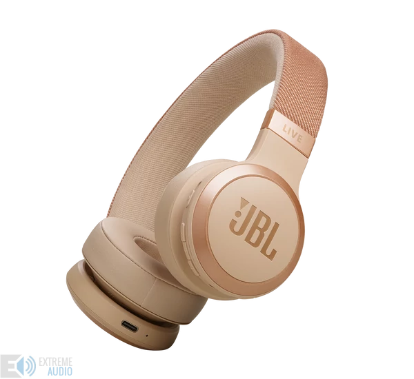 JBL Live 670NC Bluetooth fejhallgató, homok