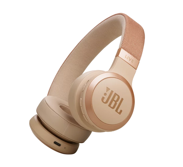 JBL Live 670NC Bluetooth fejhallgató, homok