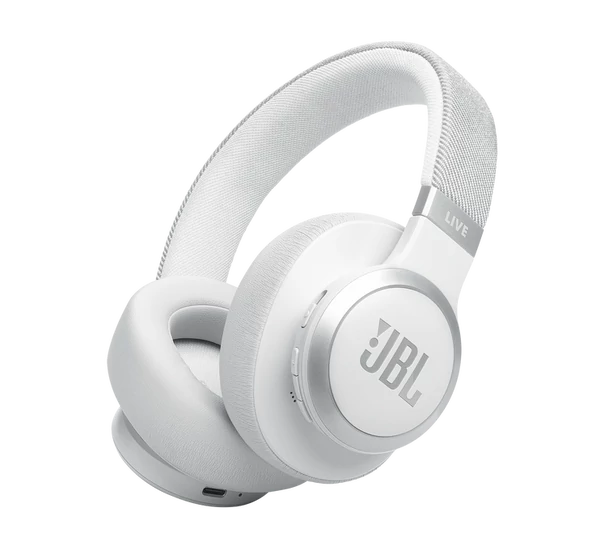 JBL Live 770NC Bluetooth fejhallgató, fehér