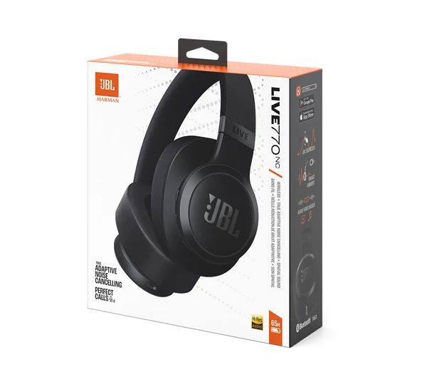 JBL Live 770NC Bluetooth fejhallgató, fekete
