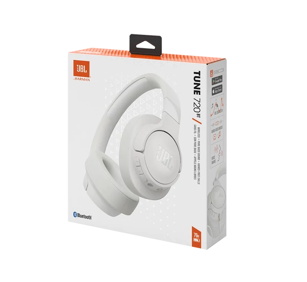 JBL Tune 720BT Bluetooth fejhallgató, fehér