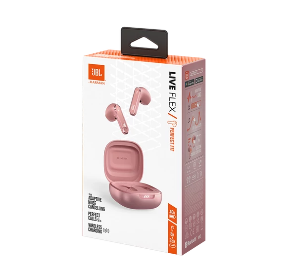 JBL Live Flex True Wireless fülhallgató, rózsaszín