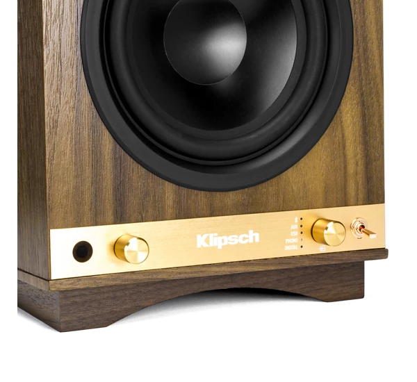 Klipsch The Sixes, aktív hangszóró pár, dió